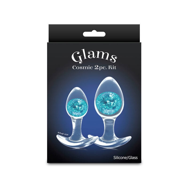Glams Cosmic lear/Blue Butt Plugs - Set of 2 Sizes - ANAL TOYS - Mr and Mrs D's