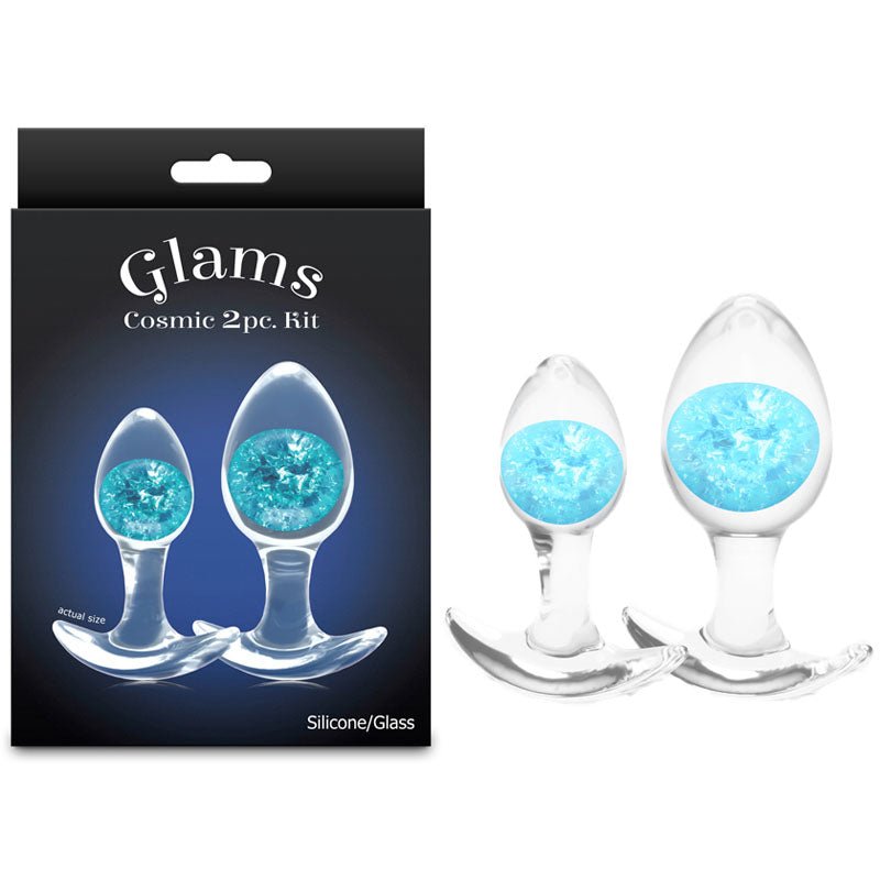 Glams Cosmic lear/Blue Butt Plugs - Set of 2 Sizes - ANAL TOYS - Mr and Mrs D's