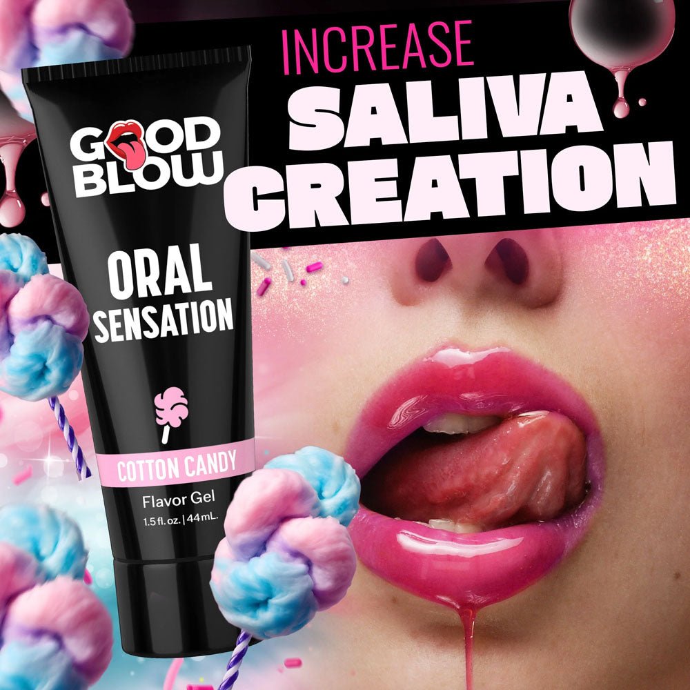Good Blow Cotton Candy Flavoured Oral Sensation Sex Gel - 44 ml Tube - LOTIONS & LUBES - Mr and Mrs D's
