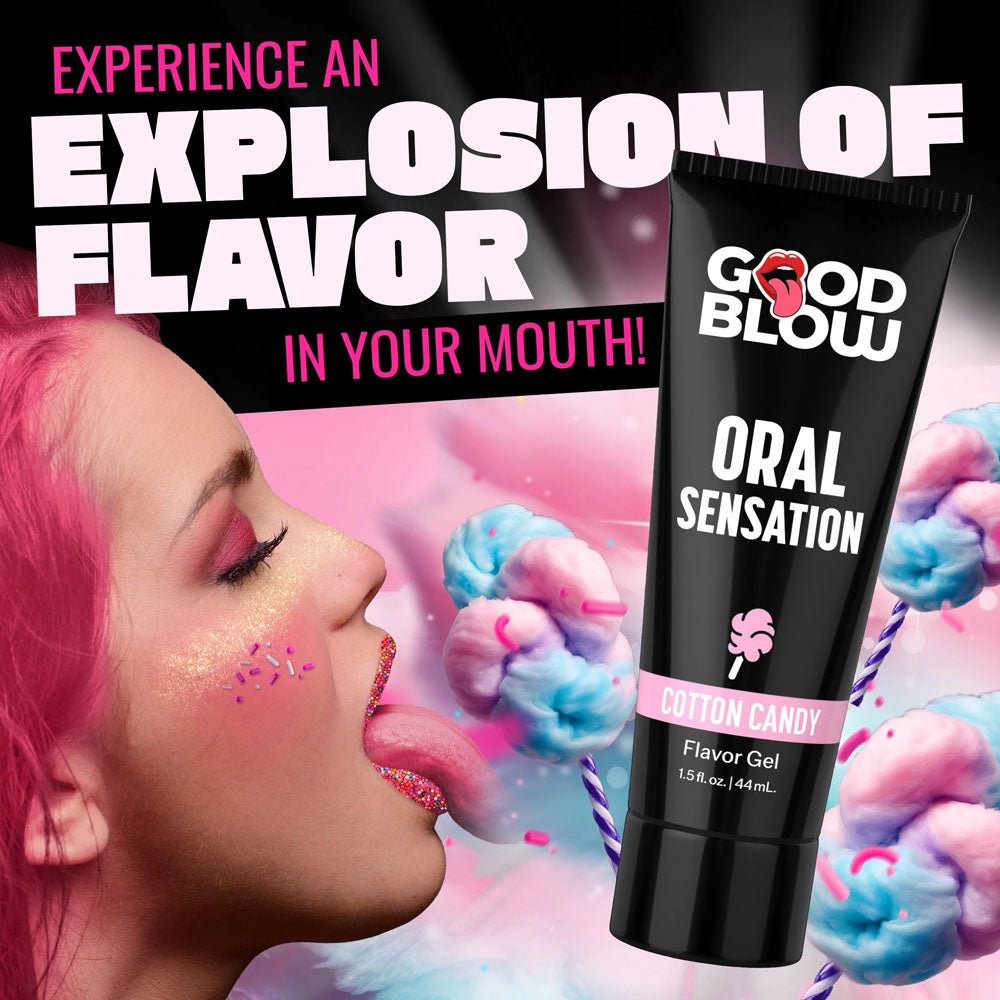 Good Blow Cotton Candy Flavoured Oral Sensation Sex Gel - 44 ml Tube - LOTIONS & LUBES - Mr and Mrs D's
