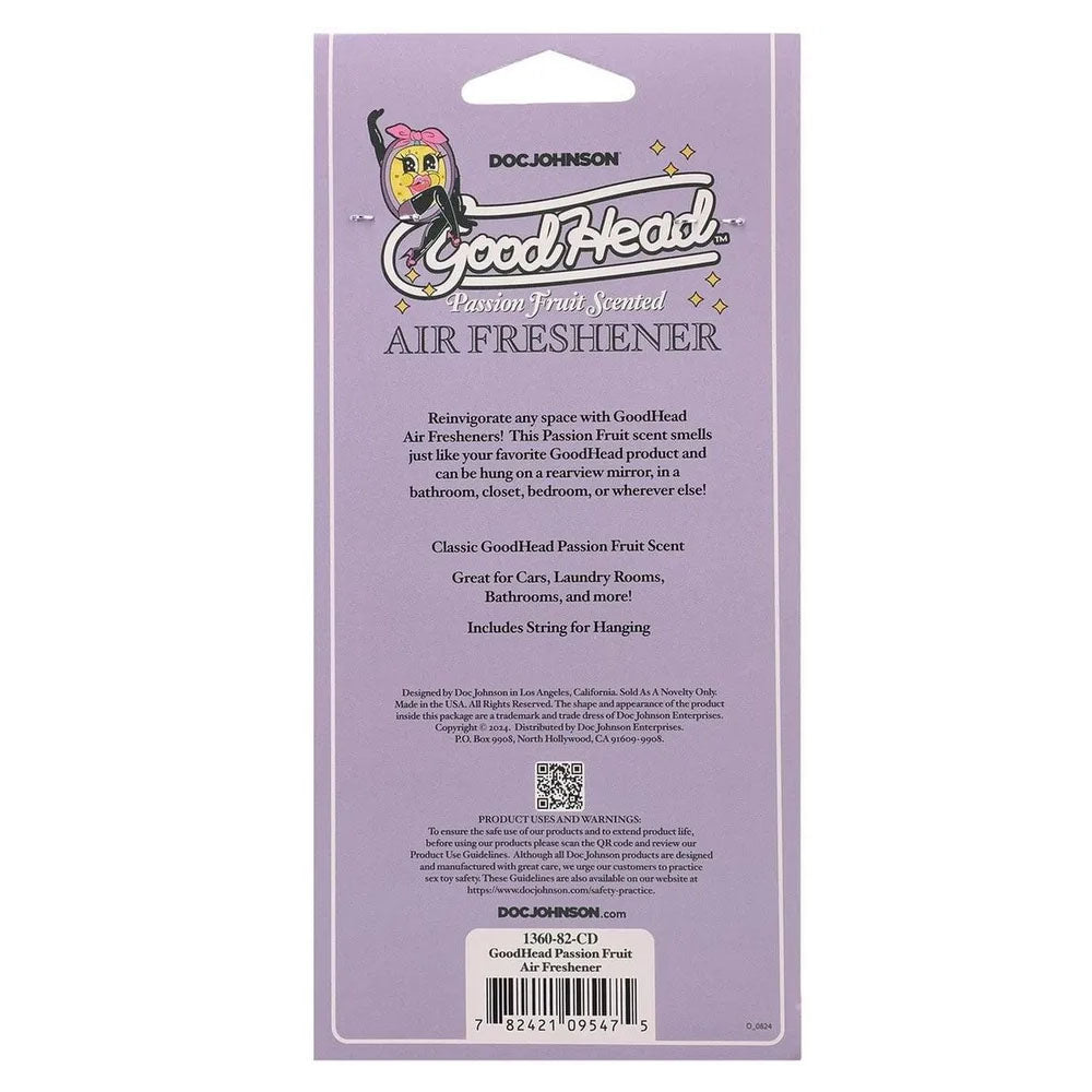 GoodHead Air Freshener - Passion Fruit Scented Air Freshener - NOVELTIES - Mr and Mrs D's