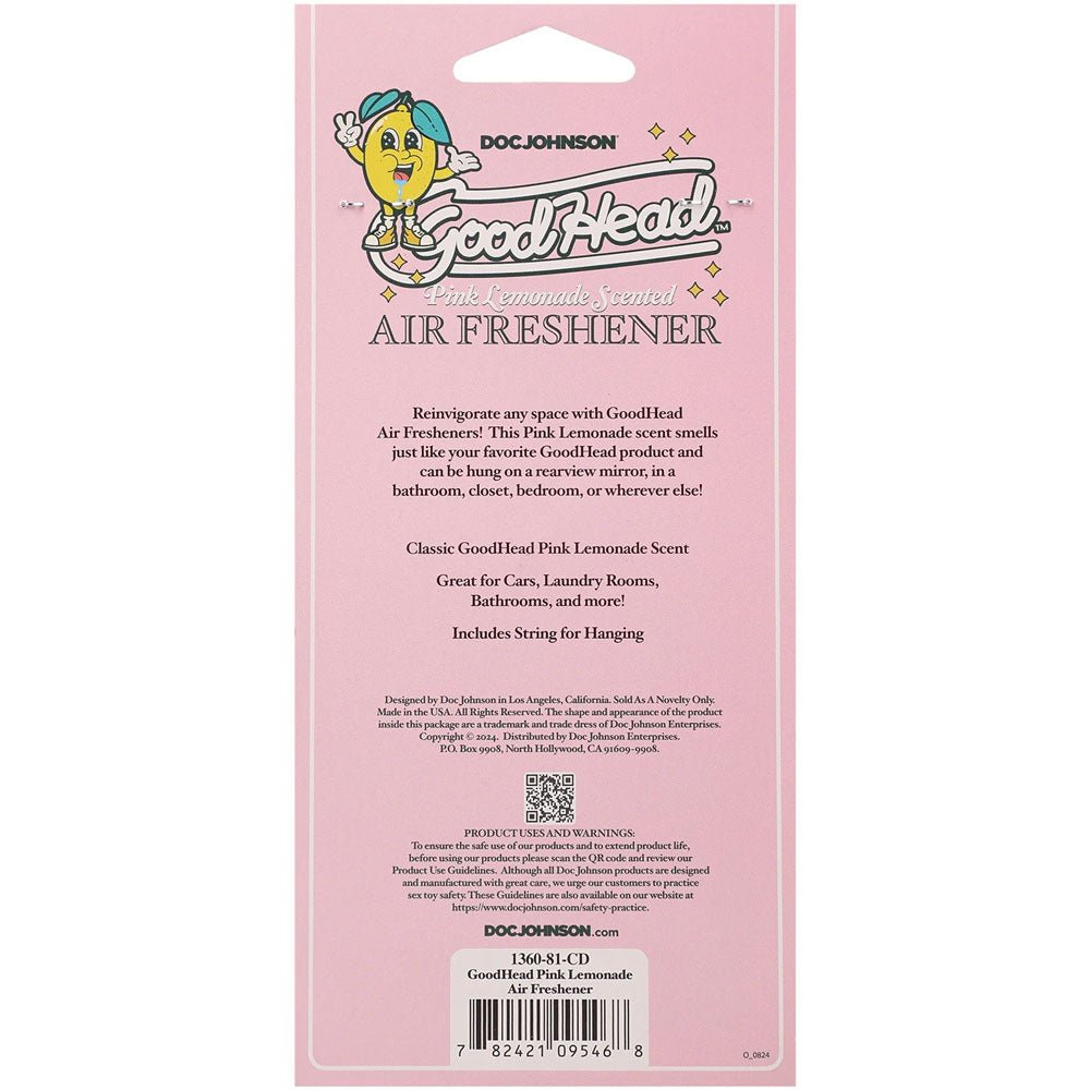 GoodHead Air Freshener - Pink Lemonade Scented Air Freshener - NOVELTIES - Mr and Mrs D's