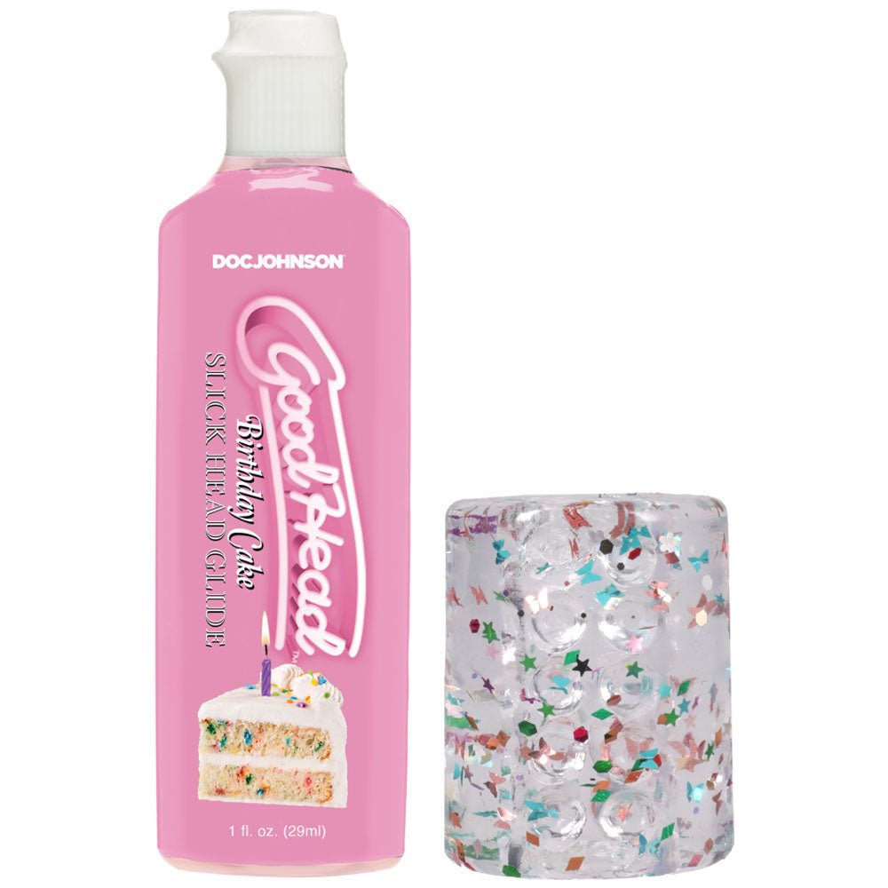 GoodHead Birthday Blowjob Kit - Birthday Cake GoodHead Glide with Helping Head Stroker - LOTIONS & LUBES - Mr and Mrs D's