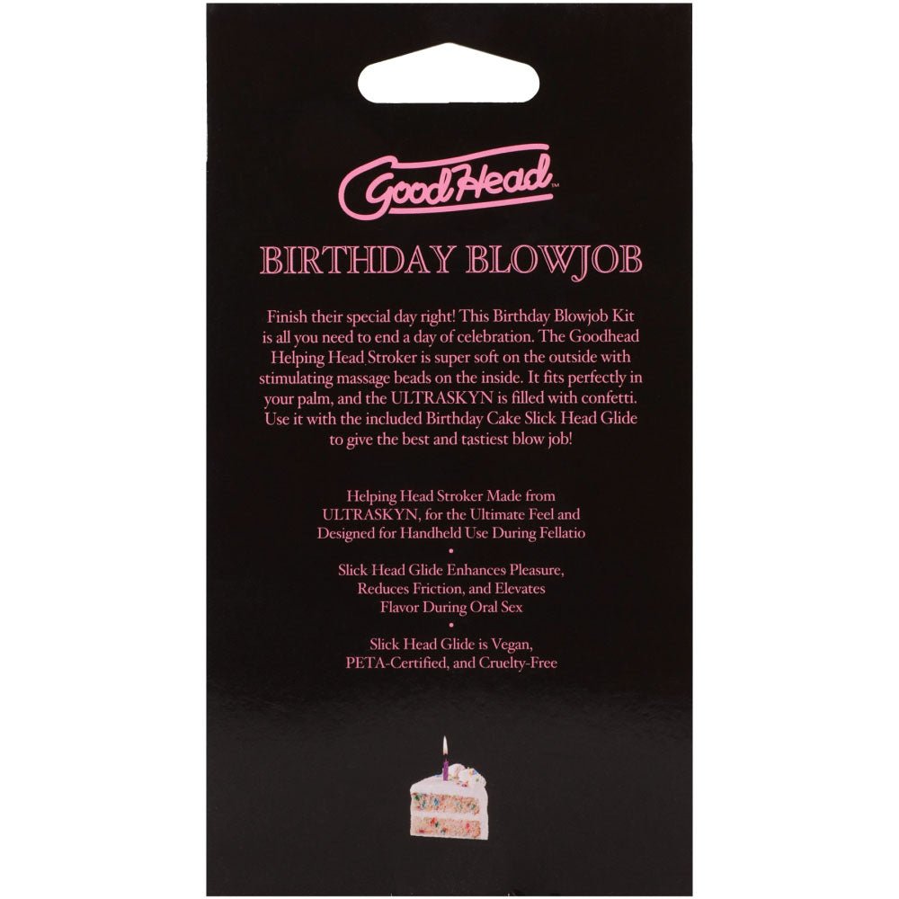 GoodHead Birthday Blowjob Kit - Birthday Cake GoodHead Glide with Helping Head Stroker - LOTIONS & LUBES - Mr and Mrs D's