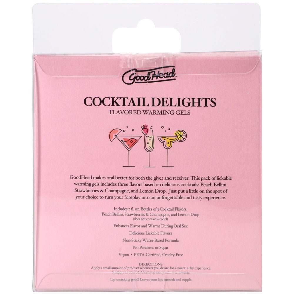 GoodHead Cocktail Delights - Flavoured Warming Oral Sex Gels - 59 ml Bottles - Set of 3 - LOTIONS & LUBES - Mr and Mrs D's