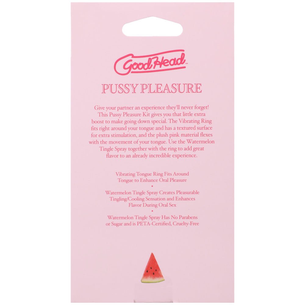 GoodHead Pussy Pleasure Party Kit - Watermelon GoodHead Tingle Spray and Vibrating Tongue Ring - LOTIONS & LUBES - Mr and Mrs D's