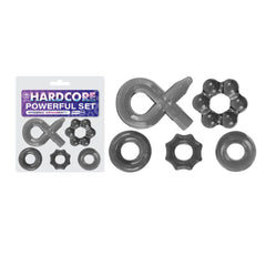 Hardcore Powerful Set Cock Rings - Set of 5 - Smoke Cock Rings - Set of 5 - Mr and Mrs D's