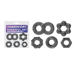 Hardcore Powerful Set Cock Rings - Set of 5 - Smoke Cock Rings - Set of 5 - Mr and Mrs D's