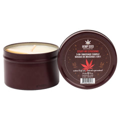 Hemp Seed 3 - In - 1 Massage Candle - Stuff My Stocking - Pomegranate, Charred Firewood, Brown Sugar - 170 g - Mr and Mrs D's