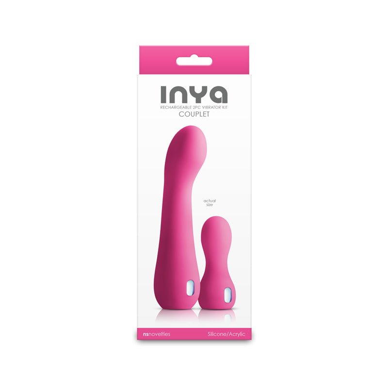 INYA Couplet - Pink - Pink USB Rechargeable Vibrators - Set of 2 Sizes - VIBRATORS - Mr and Mrs D's