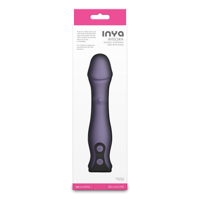INYA Integra Vibrator with Sliding Ring Shaft - Gray 18.2 cm USB Rechargeable - VIBRATORS - Mr and Mrs D's