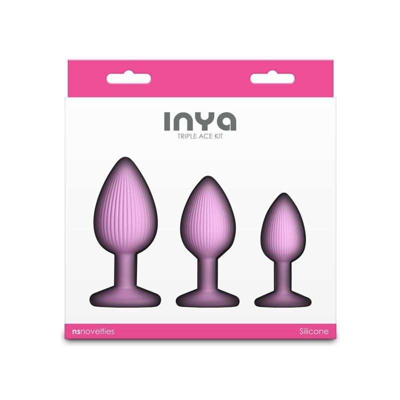 INYA Triple Ace Kit - Blush - Pink Butt Plugs - Set of 3 Sizes - ANAL TOYS - Mr and Mrs D's