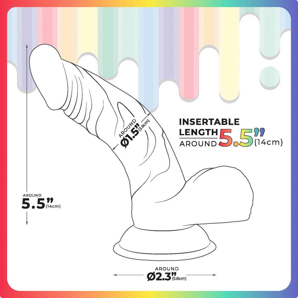 Jellido 14cm Curved Dildo - Clear Coloured 14 cm Dildo - DONGS - Mr and Mrs D's