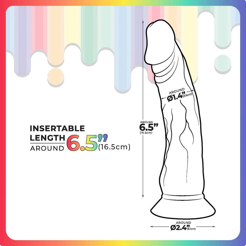 Jellido 16.5cm Dildo - Clear Coloured 16.5 cm Dildo - DONGS - Mr and Mrs D's