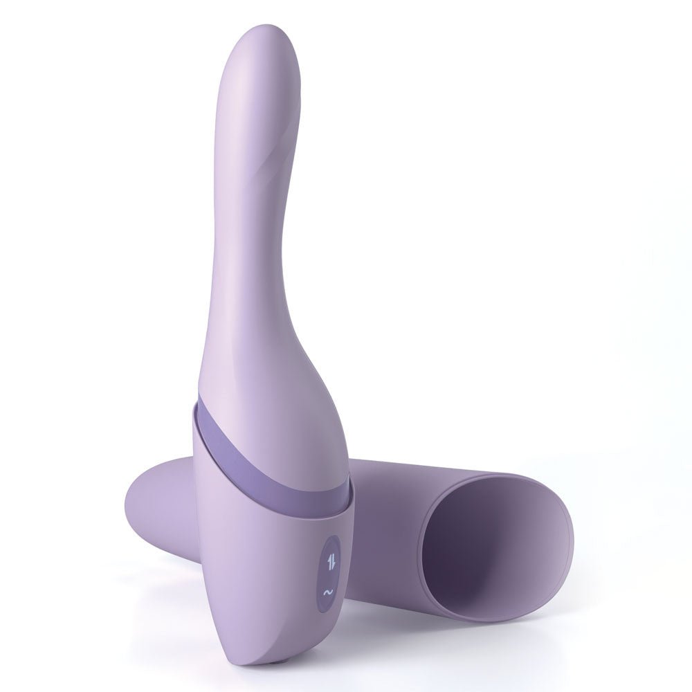 JimmyJane Hello Bang - Purple 27 cm USB Rechargeable Warming & Thrusting Vibrator - Mr and Mrs D's