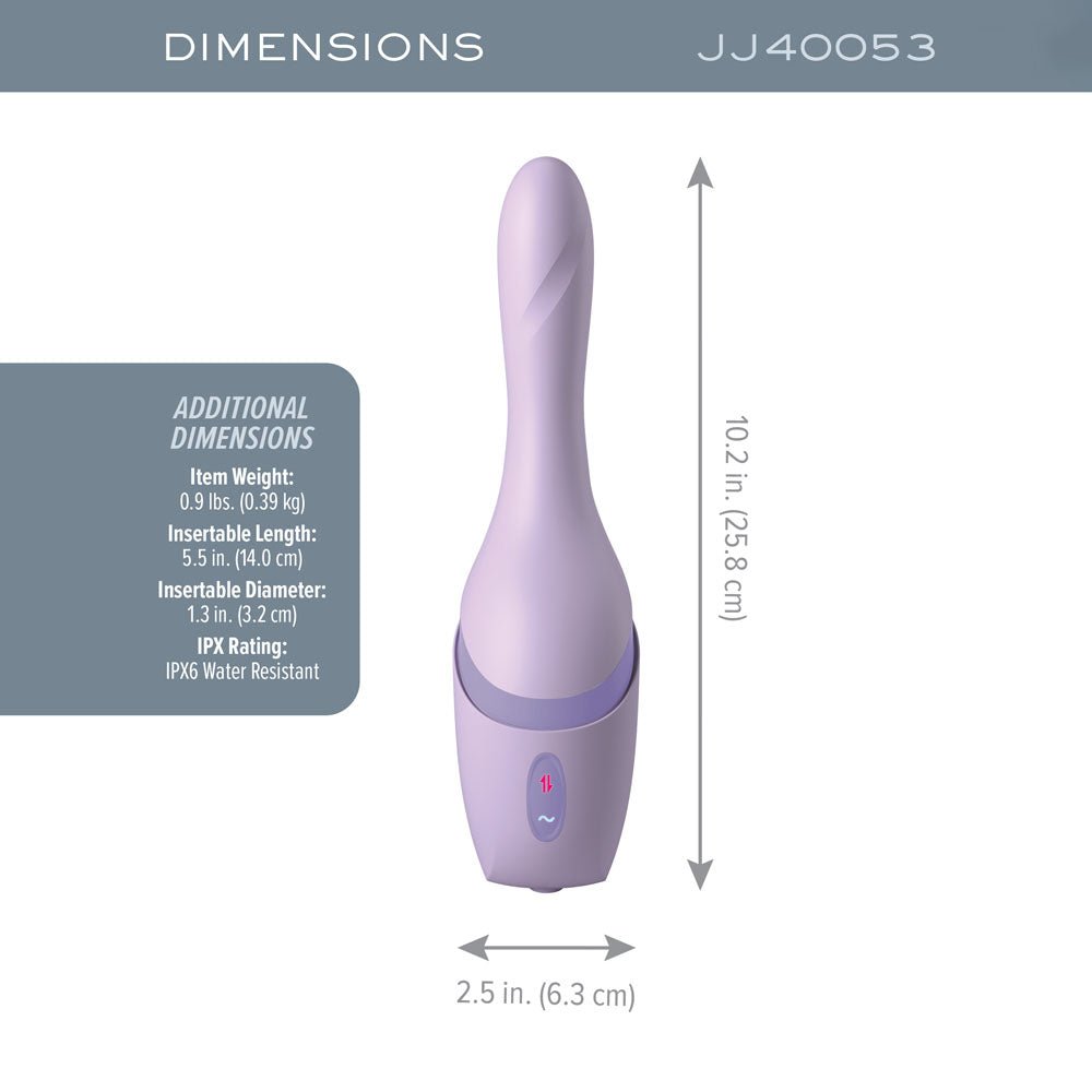 JimmyJane Hello Bang - Purple 27 cm USB Rechargeable Warming & Thrusting Vibrator - Mr and Mrs D's