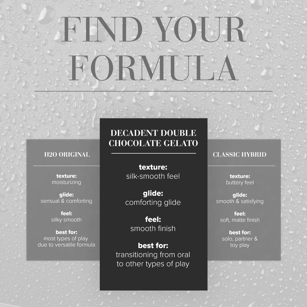 JO Gelato Decadent Double Chocolate Flavoured Water Based Lubricant - 120 ml Bottle - LOTIONS & LUBES - Mr and Mrs D's