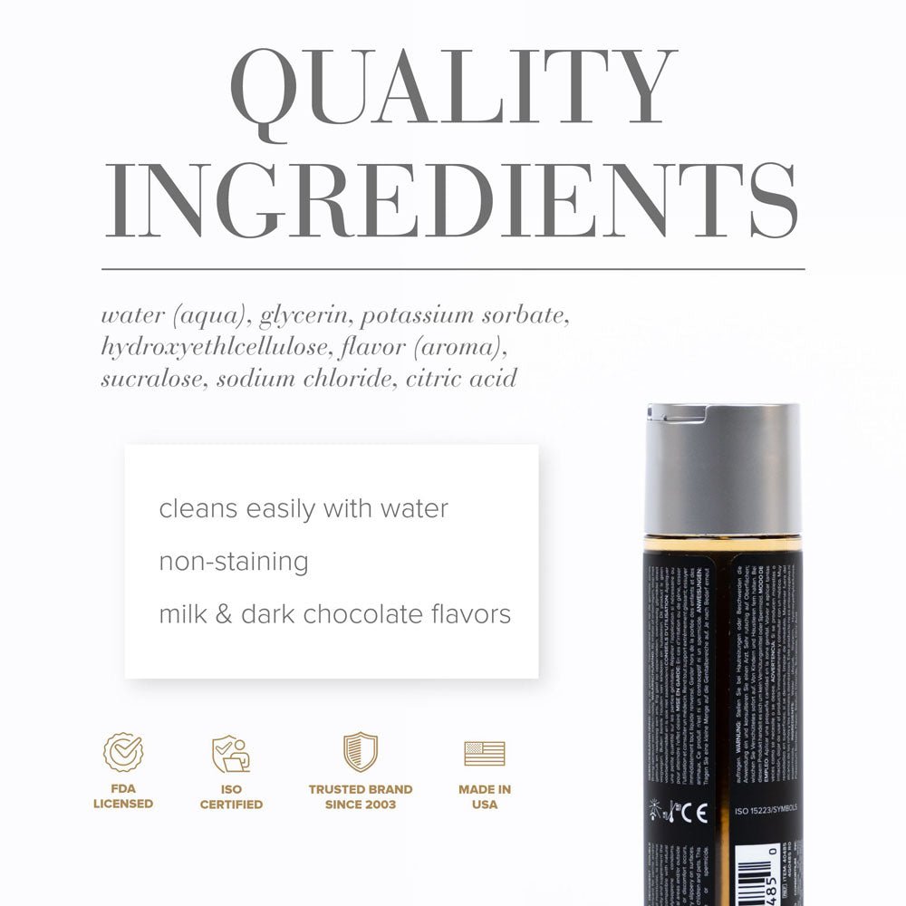JO Gelato Decadent Double Chocolate Flavoured Water Based Lubricant - 120 ml Bottle - LOTIONS & LUBES - Mr and Mrs D's