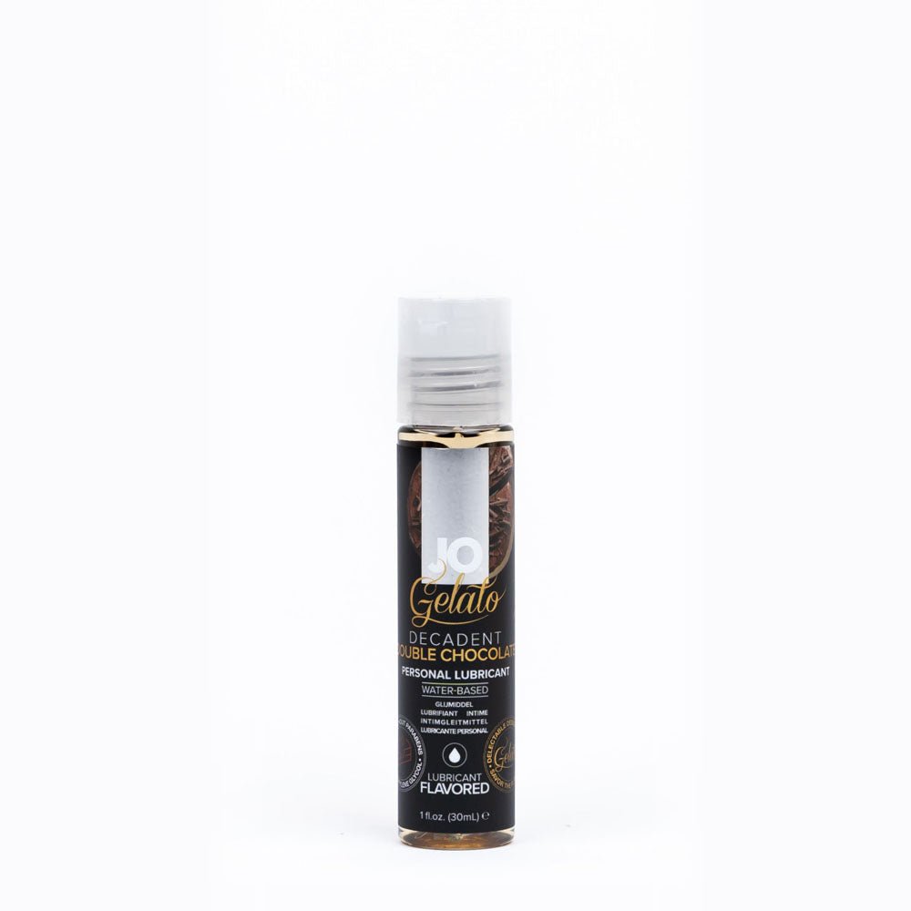 JO Gelato Decadent Double Chocolate Flavoured Water Based Lubricant - 30 ml Bottle - LOTIONS & LUBES - Mr and Mrs D's