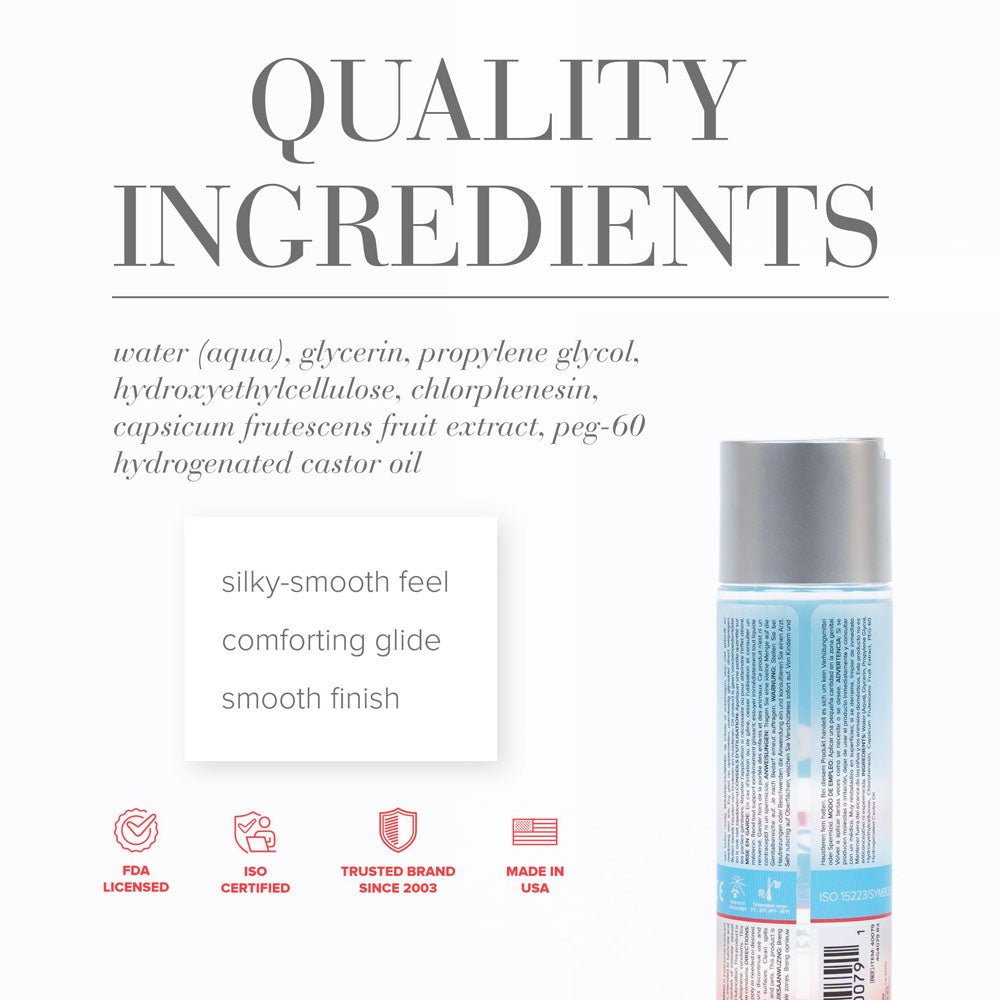 JO H2O Water Based Warming Lubricant - 120 ml Bottle - LOTIONS & LUBES - Mr and Mrs D's