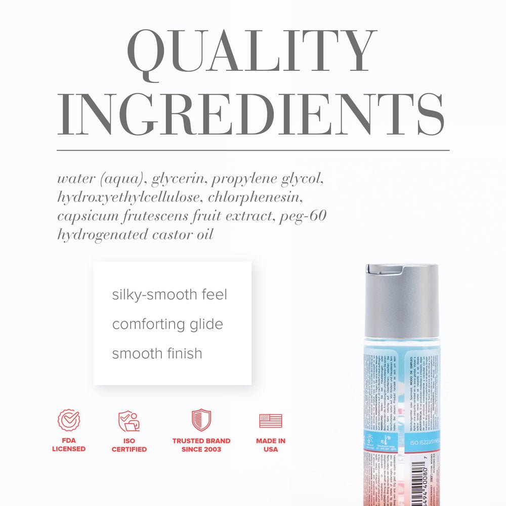 JO H2O Water Based Warming Lubricant - 60 ml Bottle - LOTIONS & LUBES - Mr and Mrs D's