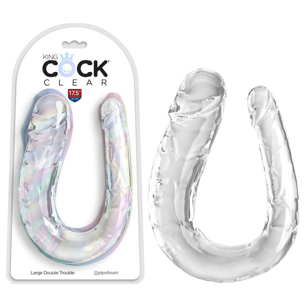 King Cock Clear Large Double Trouble - Mr and Mrs D's
