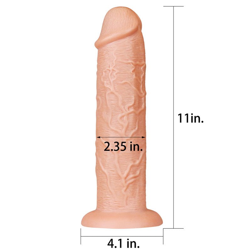 King Size 11'' Realistic Dildo - Flesh 28 cm Dong - DONGS - Mr and Mrs D's