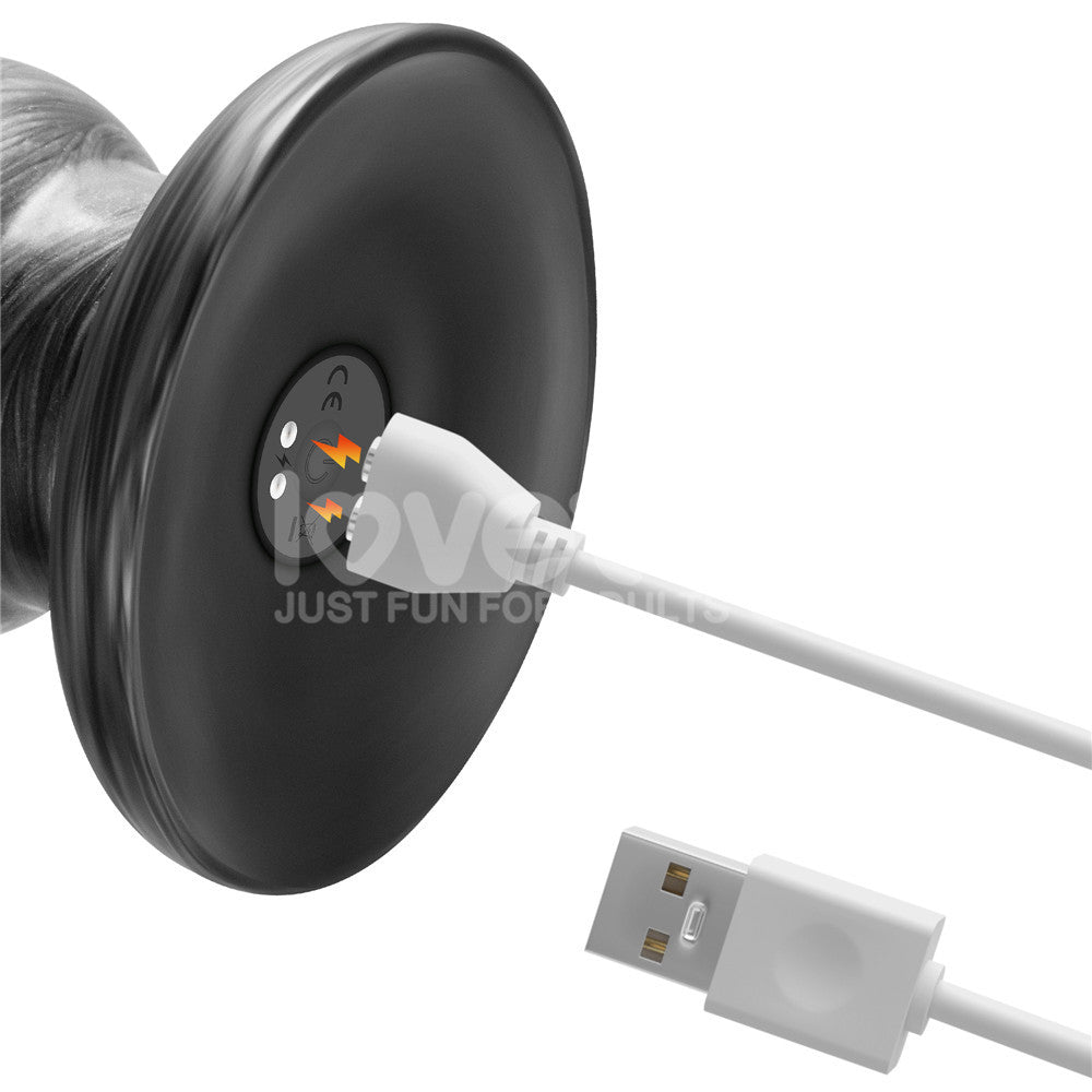 King Sized Vibrating Dildo Vibrax Slider - Grey 32.3 cm (12.5'') USB Rechargeable - DONGS - Mr and Mrs D's