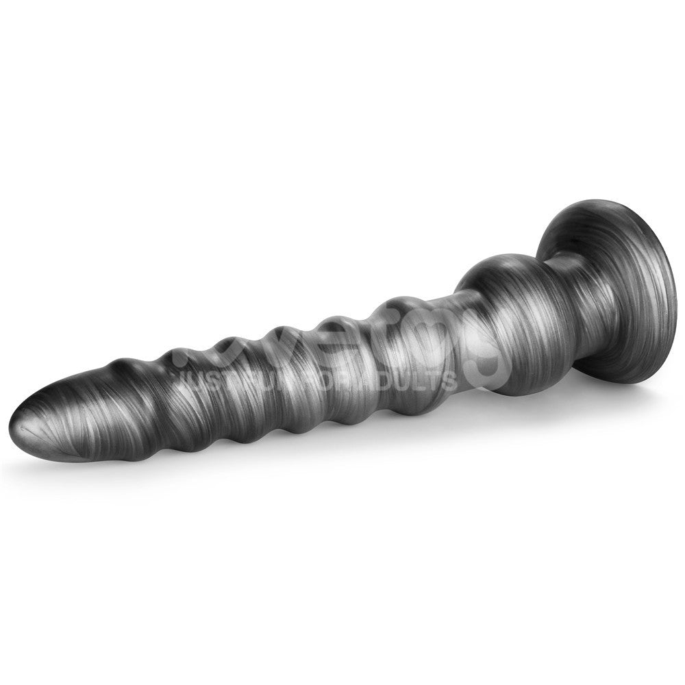 King Sized Vibrating Dildo Vibrax Slider - Grey 32.3 cm (12.5'') USB Rechargeable - DONGS - Mr and Mrs D's