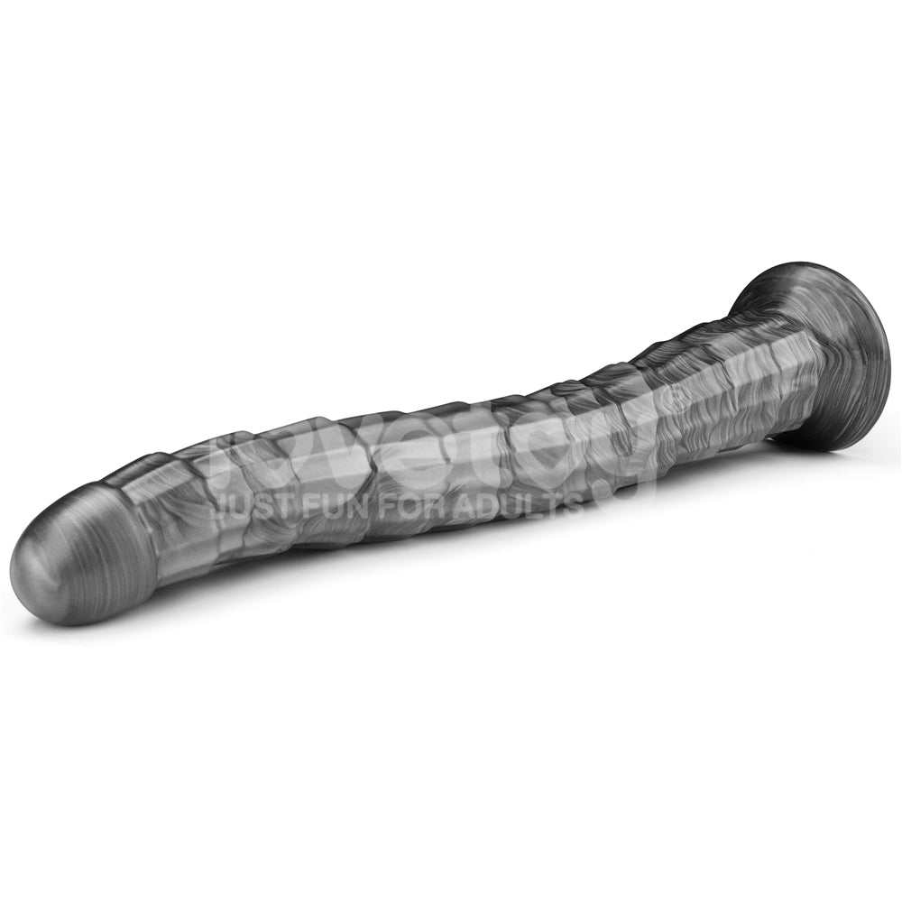 King Sized Vibrating Vibrax Slider - Grey 36.8 cm (14.5'') USB Rechargeable Vibrating Dildo - DONGS - Mr and Mrs D's