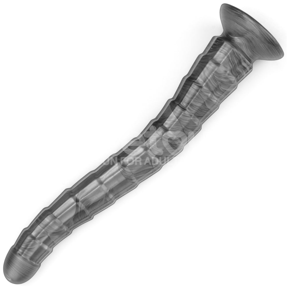 King Sized Vibrating Vibrax Slider - Grey 36.8 cm (14.5'') USB Rechargeable Vibrating Dildo - DONGS - Mr and Mrs D's