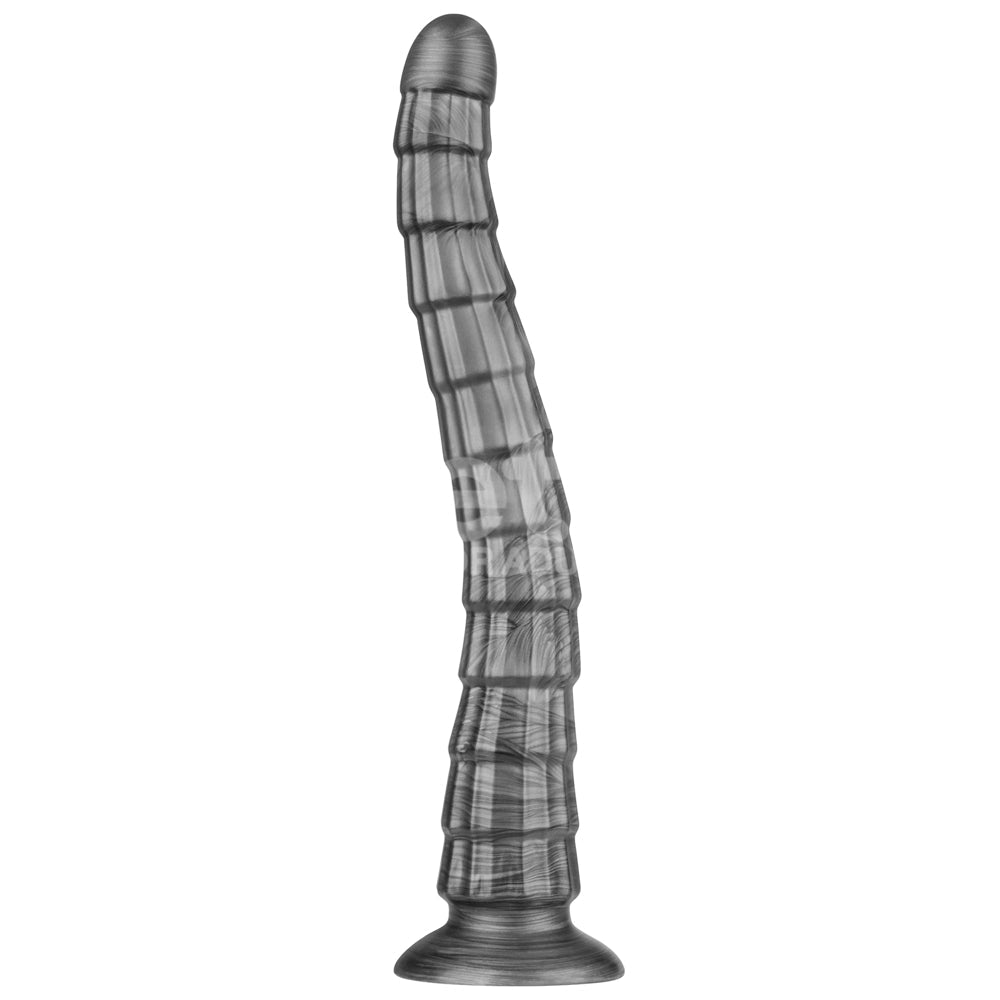 King Sized Vibrating Vibrax Slider - Grey 36.8 cm (14.5'') USB Rechargeable Vibrating Dildo - DONGS - Mr and Mrs D's