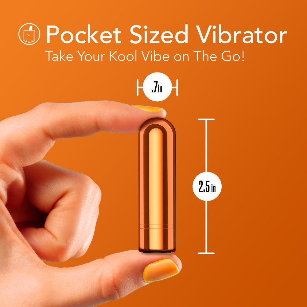 Kool Vibes - Rechargeable Mini Bullet - Tangerine - Orange 6.4 cm USB Rechargeable Bullet - BULLETS & EGGS - Mr and Mrs D's
