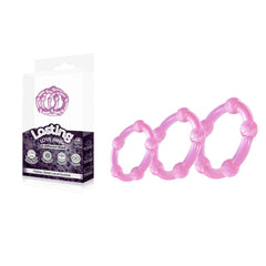 Lasting Love Ring 3 Piece Set - Pink - Pink Beaded Cock Rings - Set of 3 Sizes - Mr and Mrs D's