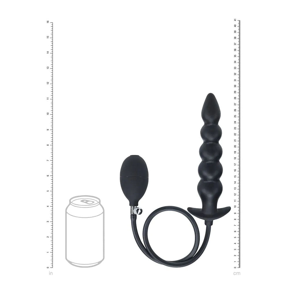 LEVELZ Beaded Inflatable Anal Plug - Black Butt Plug - ANAL TOYS - Mr and Mrs D's