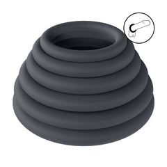 LEVELZ Classic Silicone Cock Ring Set of 6 - Black - COCK RINGS - Mr and Mrs D's