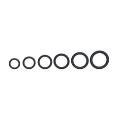 LEVELZ Classic Silicone Cock Ring Set of 6 - Black - COCK RINGS - Mr and Mrs D's