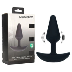 LEVELZ Classic Vibrating Silicone Anal Plug - Black Small USB Rechargeable - ANAL TOYS - Mr and Mrs D's