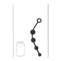 LEVELZ Curved Silicone Anal Beads - Black 29.5 cm - ANAL TOYS - Mr and Mrs D's