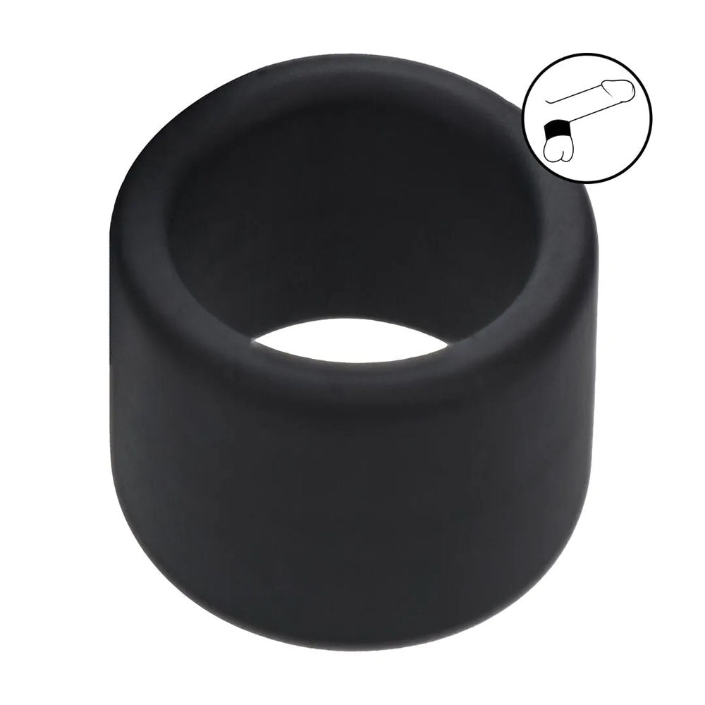LEVELZ Liquid Silicone Large Ball Strap - Black - COCK RINGS - Mr and Mrs D's
