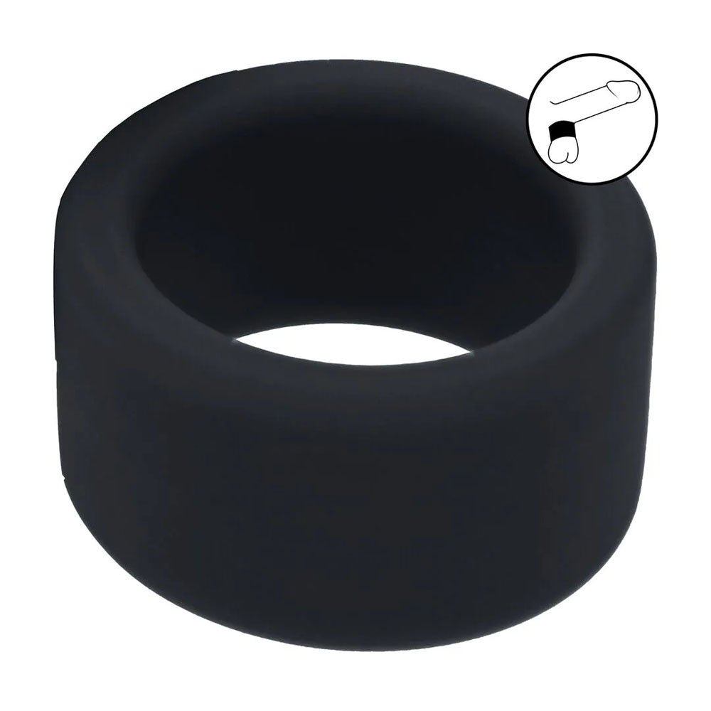 LEVELZ Liquid Silicone Medium Ball Strap - Black - COCK RINGS - Mr and Mrs D's