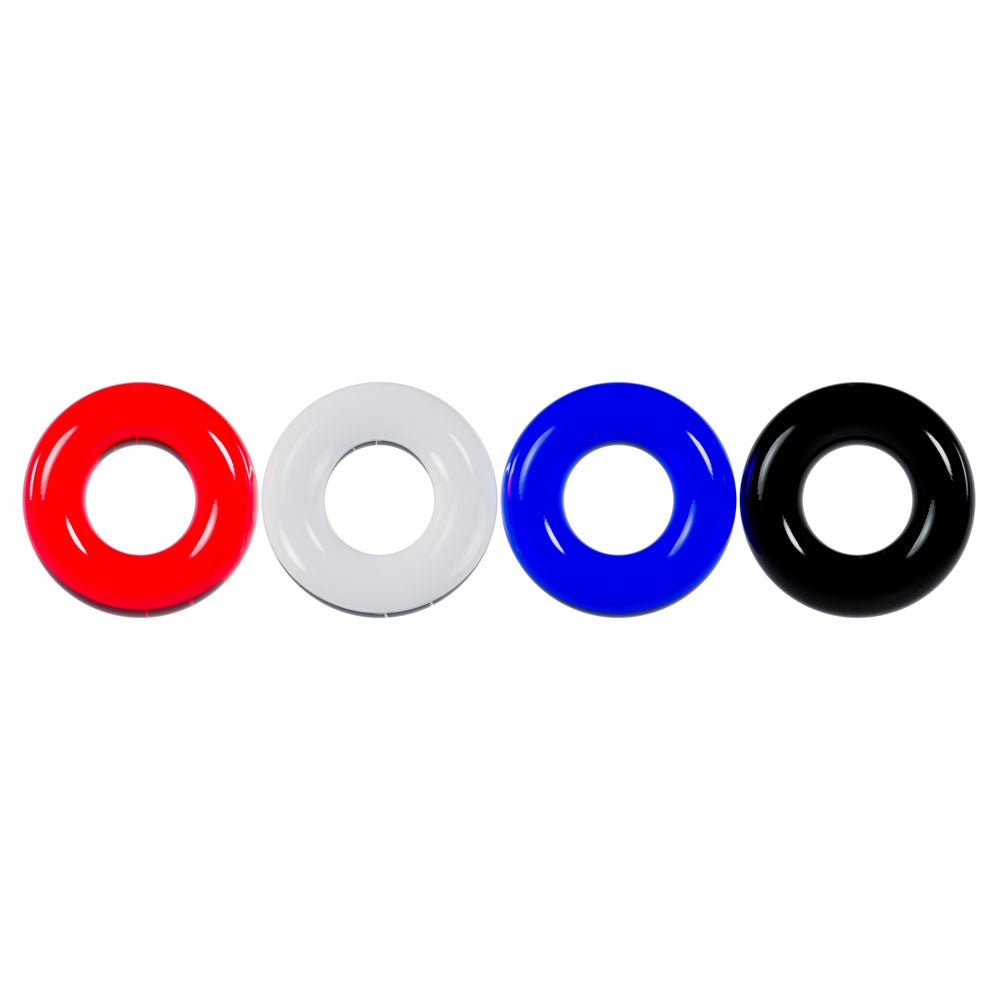LEVELZ Multicolour Cock Ring Set - Coloured 4 Pack - COCK RINGS - Mr and Mrs D's