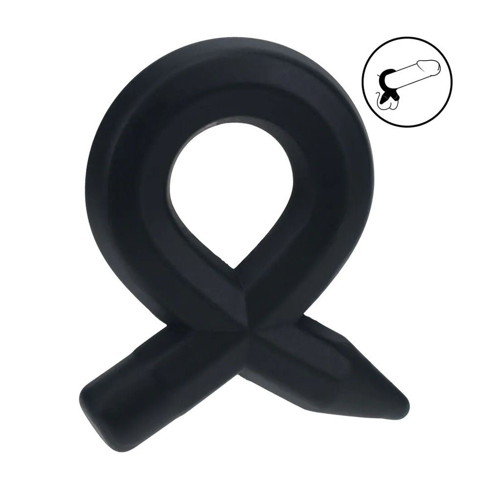 LEVELZ Pencil Liquid Silicone Cock Ring - Black - COCK RINGS - Mr and Mrs D's