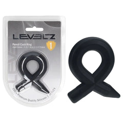LEVELZ Pencil Liquid Silicone Cock Ring - Black - COCK RINGS - Mr and Mrs D's