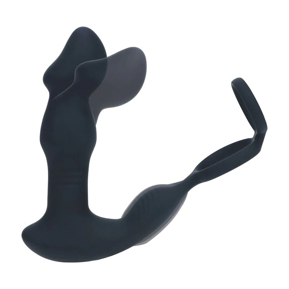 LEVELZ Remote Controlled Prostate Stimulator with Cock Ring - Black USB Rechargeable Vibrating Thrusting Prostate Massager - ANAL TOYS - Mr and Mrs D's