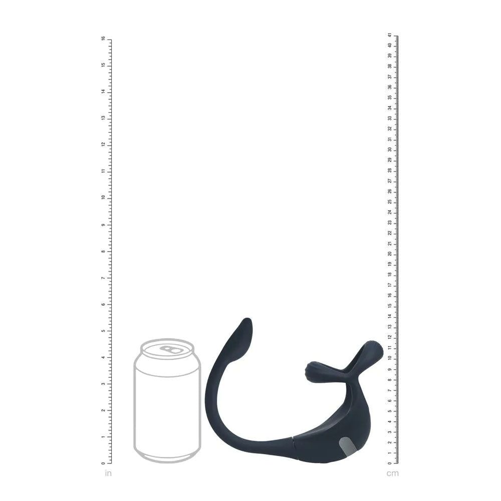 LEVELZ Remote Controlled Vibrating TriO Cock Ring with Prostate Stimulator - Black USB Rechargeable - COCK RINGS - Mr and Mrs D's