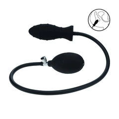 LEVELZ Ribbed Inflatable Anal Plug - Black Butt Plug - ANAL TOYS - Mr and Mrs D's