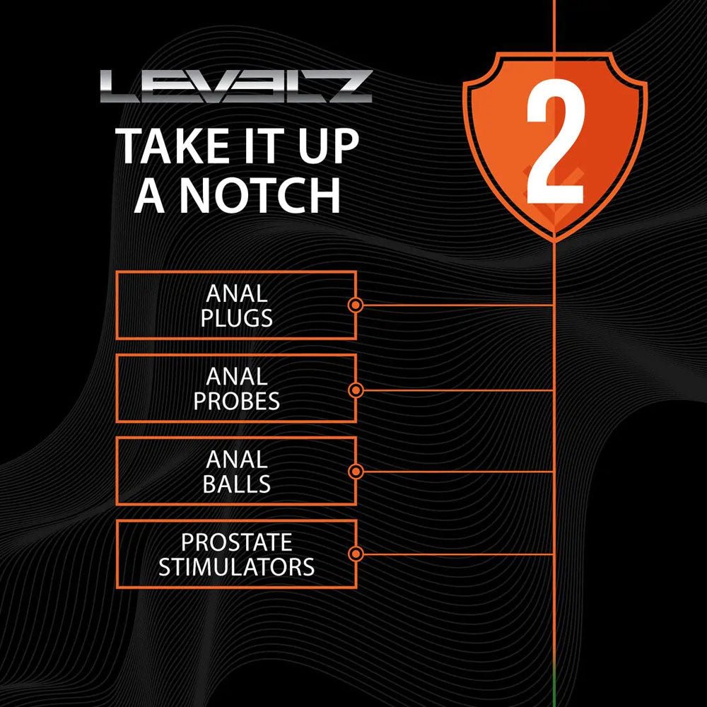 LEVELZ Rippled with Hard Loop Prostate Massager - Medium Black - ANAL TOYS - Mr and Mrs D's