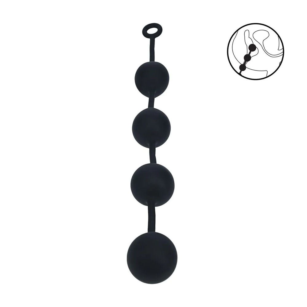 LEVELZ Round Anal Balls - Black 52.5 cm XXL Anal Beads - ANAL TOYS - Mr and Mrs D's