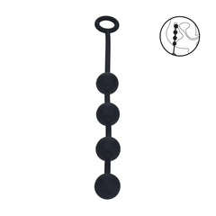 LEVELZ Round Silicone Anal Balls - Black 32 cm Medium - ANAL TOYS - Mr and Mrs D's